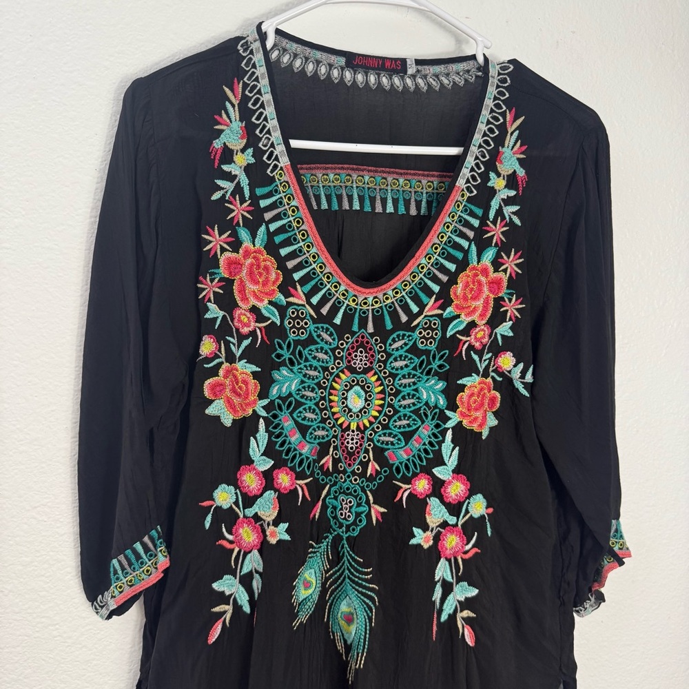 Johnny Was | Zivelly Tunic in Black Medium - Picture 5 of 8